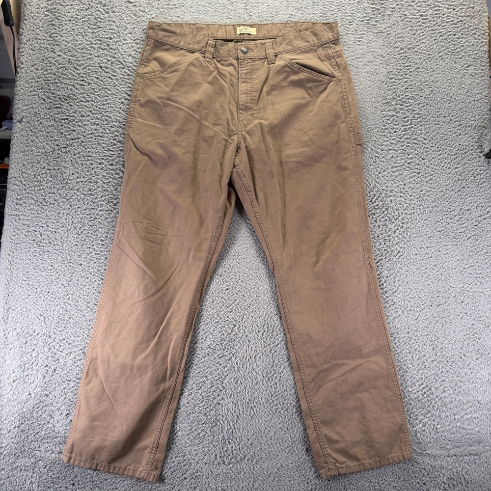 Blue Mountain Pant Mens 40x34 Brown Cotton Carpenter Straight Utility Workwear